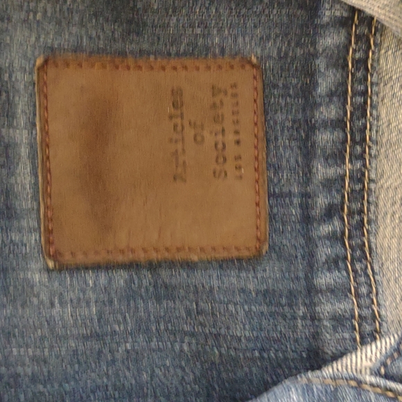 Articles of Society Womens Blue Long Sleeve medium Wash Jean Denim Jacket Size M - Picture 8 of 10